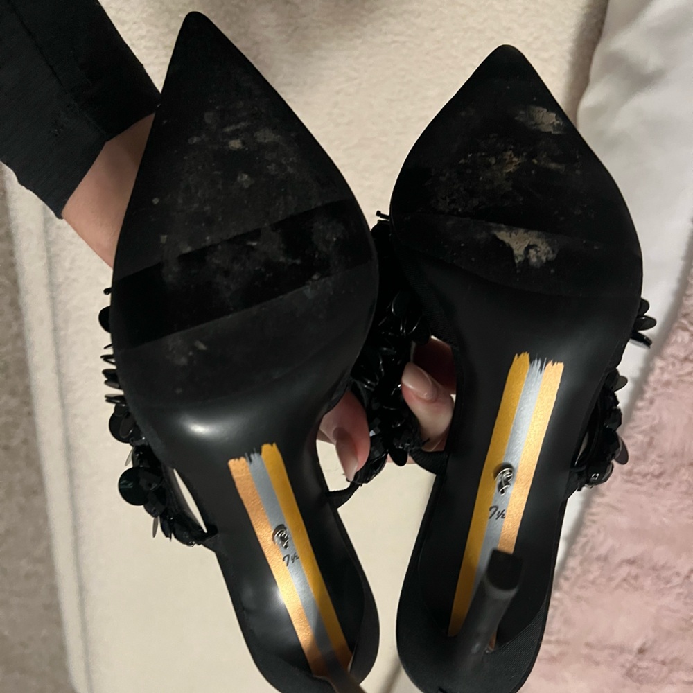 Sam Edelman Black Embellished Heels - Picture 3 of 3